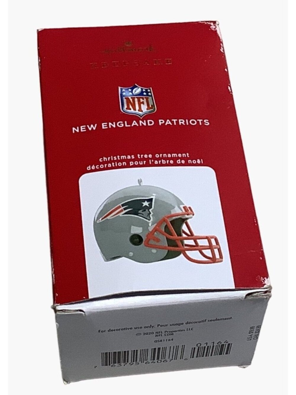 New England Patriots Hallmark Keepsake Christmas Tree Ornament 2020 NFL
